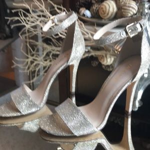 Champagne Silver Sparkly Stiletto heels